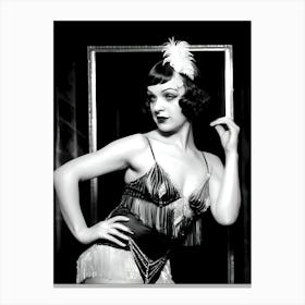 1920's Burlesque Dancer ~Reimagined 63 Canvas Print