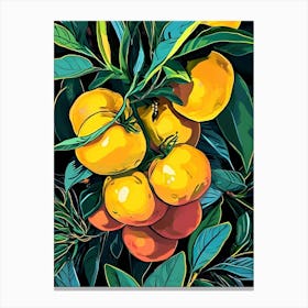 Oranges On A Tree Canvas Print