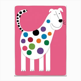 Polka Dot Dog 2 Canvas Print