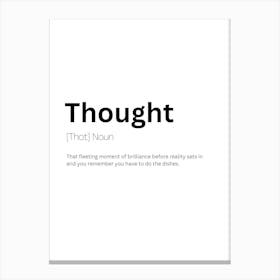 Thought Definition Meaning 1 Canvas Print