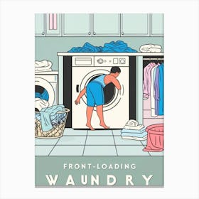 Front Loading Laundry Canvas Print