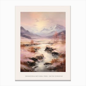 Dreamy Winter Painting Poster Snowdonia National Park United Kingdom 1 Canvas Print
