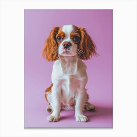 King Charles Spaniels.Generated AI. Wall Art Print 1 Canvas Print