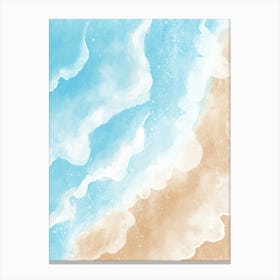 Watercolor Sea Summer Beach Print Canvas Print