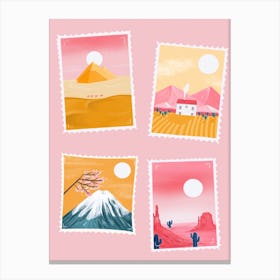 Travelling Stamp Collection  Canvas Print