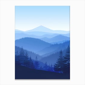 Mountain Landscape Illustration Canvas Print