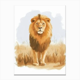 Barbary Lion Hunting 4 Canvas Print