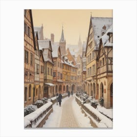 Old Town In Winter Canvas Print