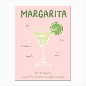 Margarita Cocktail Print Canvas Print