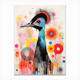 Bird Painting Collage Emu 2 Canvas Print