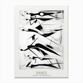Dance Abstract Black And White 1 Poster Canvas Print