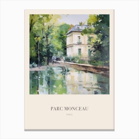 Parc Monceau Paris France Vintage Cezanne Inspired Poster Canvas Print
