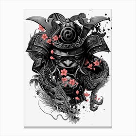 Sleeve Tattoo Samurai Irezumi Samurai Canvas Print