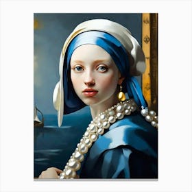 Study Girl With A Pearl Earing Canvas Print