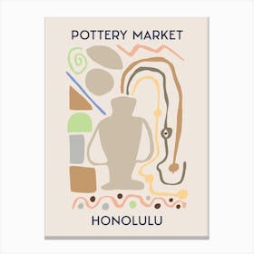 Honolulu Pottery Market Canvas Print