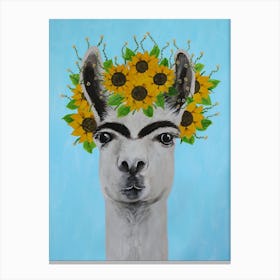 Frida Kahlo Llama Canvas Print