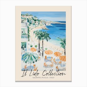 Salento, Puglia   Italy Il Lido Collection Beach Club Poster 4 Canvas Print