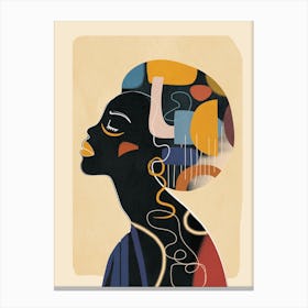 Abstract Female Portrait Canvas Print