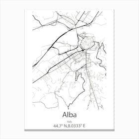 Alba Iulia,Romania Minimalist Map Canvas Print