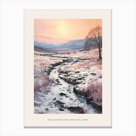 Dreamy Winter National Park Poster  Brecon Beacons National Park Wales 1 Canvas Print