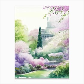Brooklyn Botanic Garden, 1, Usa Pastel Watercolour Canvas Print