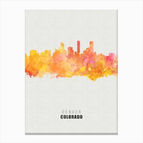 Denver Colorado City watercolor Canvas Print