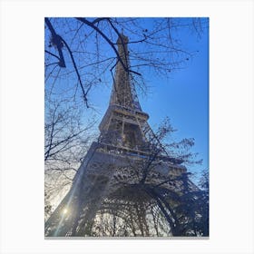 Iron lacework spun into the sky, a symbol of elegance and ingenuity. Canvas Print