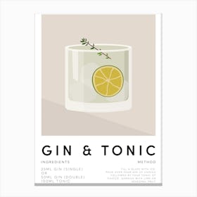 Gin And Tonic No.1 Canvas Print