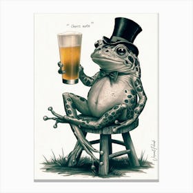 Cheers Mate Frog Canvas Print