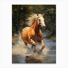 A Horse Painting In The Style Of Acrylic Painting 2 Canvas Print