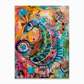 Psychedelic Bird Canvas Print