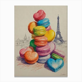 Macarons In Paris Canvas Print