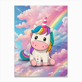 Unicorn In The Sky Canvas Print