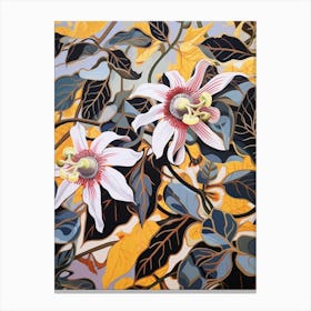 Passionflower 3 Flower Painting Canvas Print