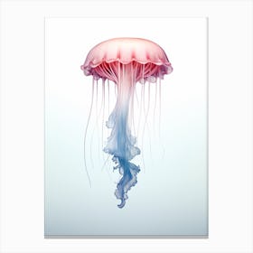 Upside Down Jellyfish Simple Drawing 2 Canvas Print