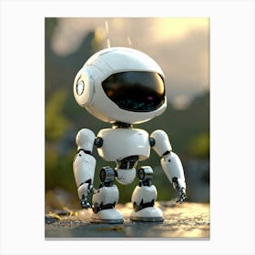 White Robot Canvas Print