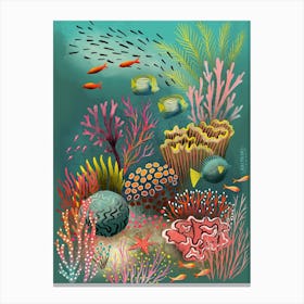 Coral Reef Sea Life Anemones Canvas Print