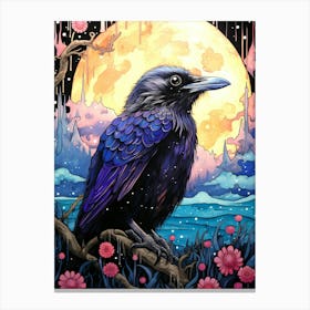 Crow Moon Canvas Print