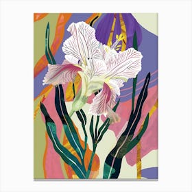 Colourful Flower Illustration Lisianthus 3 Canvas Print