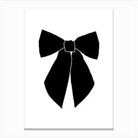 Black Bow Canvas Print