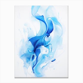 Abstract Blue Watercolor Painting Canvas Print