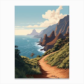 Kalalau Trail Hawaii 1 Hiking Trail Landscape Canvas Print