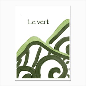 Le Vert Canvas Print