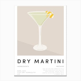 Dry Martini No.1 Canvas Print