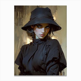 Black Hat Canvas Print