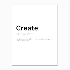 Create Definition Meaning Canvas Print