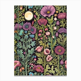 William Morris Flower Wallpaper Canvas Print