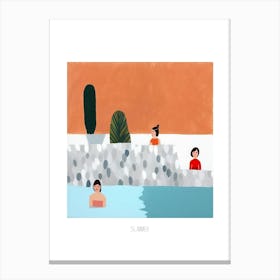 The Seasons Illustration Summer Canvas Print