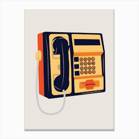 Retro Telephone Canvas Print