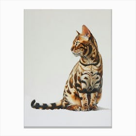 Bengal Cat Painting 4 Canvas Print